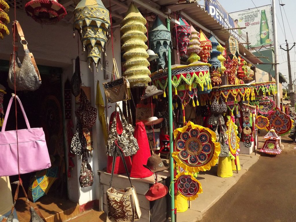 Shops in Pipli of Handicrafts Orissa